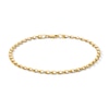 Thumbnail Image 1 of 3.05mm Oval Mirror Chain Bracelet in Solid 10K Gold - 7.25”