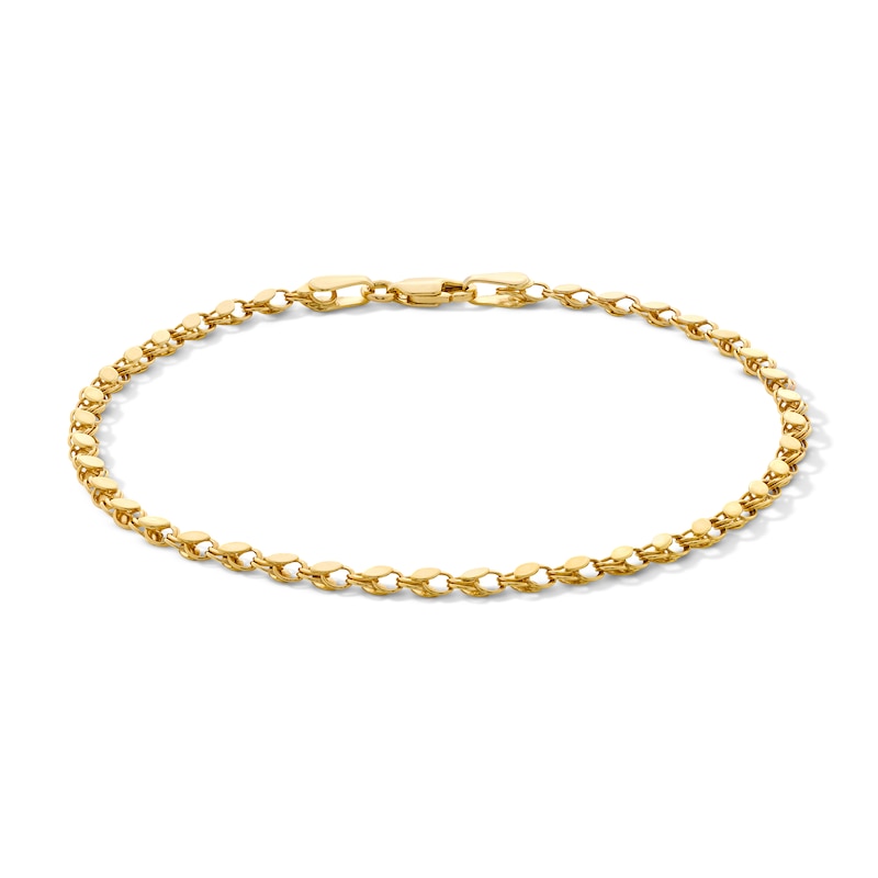Main Image 1 of 3.05mm Oval Mirror Chain Bracelet in Solid 10K Gold - 7.25”