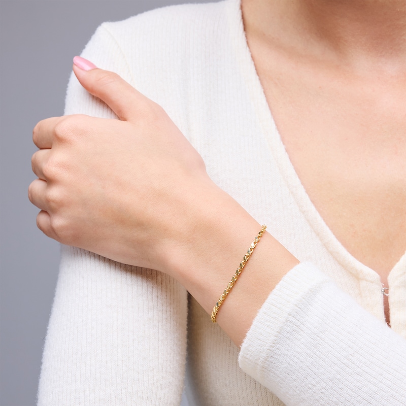 Main Image 2 of 3.05mm Oval Mirror Chain Bracelet in Solid 10K Gold - 7.25”