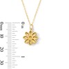 Thumbnail Image 3 of Diamond-Cut Flower Pendant in Solid 10K Gold