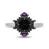 Thumbnail Image 4 of Disney Treasures Hocus Pocus Onyx, Amethyst with 0.145 CT. T.W. Black and White Diamond Ring in Sterling Silver