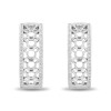 Thumbnail Image 1 of Disney Treasures Mickey Mouse 0.23 CT. T.W. Diamond Silhouette Hoop Earrings in Sterling Silver