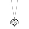 Thumbnail Image 1 of Disney Treasures The Nightmare Before Christmas Black Diamond Spiral Heart Pendant in Sterling Silver and Black Rhodium