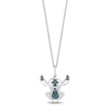 Thumbnail Image 1 of Disney Treasures Lilo & Stitch London Blue Topaz and Diamond Accent Pendant in Sterling Silver - 19”