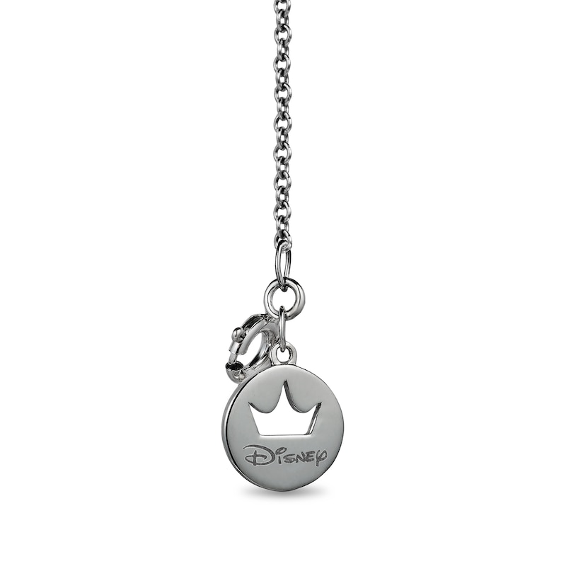 Enchanted Disney Villains Maleficent 0.085 CT. T.W. Black Diamond Raven Pendant in Black Sterling Silver - 19"