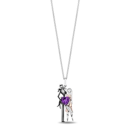 Disney Treasures The Nightmare Before Christmas Amethyst and Diamond Accent Pendant in Sterling Silver and Rose Gold