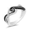 Thumbnail Image 1 of Disney Treasures The Nightmare Before Christmas 0.145 CT. T.W. Diamond Spiral Ring in Sterling Silver and Black Rhodium