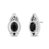 Thumbnail Image 2 of Disney Treasures The Nightmare Before Christmas Oval Onyx and 0.23 CT. T.W. Diamond Web Earrings in Sterling Silver