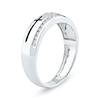 Thumbnail Image 2 of 0.13 CT. T.W. Diamond Zig-Zag Cross Band in 14K White Gold