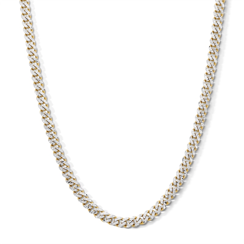 Main Image 1 of 5.0mm Curb Chain Necklace in Hollow 10K Two-Tone Gold - 20”