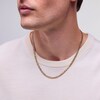 Thumbnail Image 2 of 5.0mm Curb Chain Necklace in Hollow 10K Two-Tone Gold - 20”