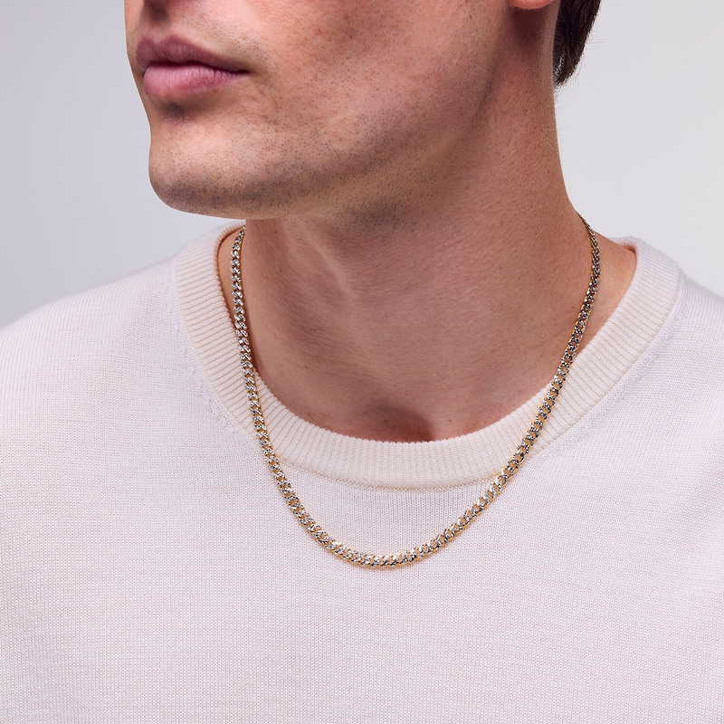 Main Image 2 of 5.0mm Curb Chain Necklace in Hollow 10K Two-Tone Gold - 20”
