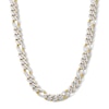 Thumbnail Image 1 of 9.5mm Figaro Chain Necklace in Hollow 10K Two-Tone Gold - 22”