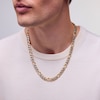 Thumbnail Image 2 of 9.5mm Figaro Chain Necklace in Hollow 10K Two-Tone Gold - 22”