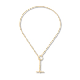 2.1mm Rope Chain Toggle Necklace in Hollow 10K Gold