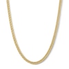Thumbnail Image 1 of 4.6mm Double Curb Chain Necklace in Hollow 10K Gold - 22”