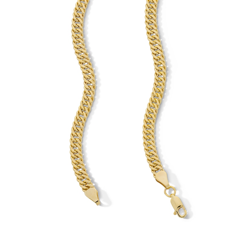 Main Image 2 of 4.6mm Double Curb Chain Necklace in Hollow 10K Gold - 22”