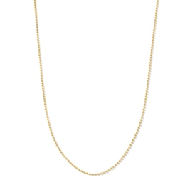 1.2mm Diamond-Cut Beaded Strand Choker Necklace in Solid 10K Gold