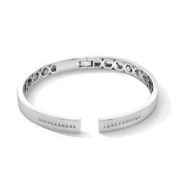 0.50 CT. T.W. Diamond Open Bangle in Sterling Silver - 8.0"