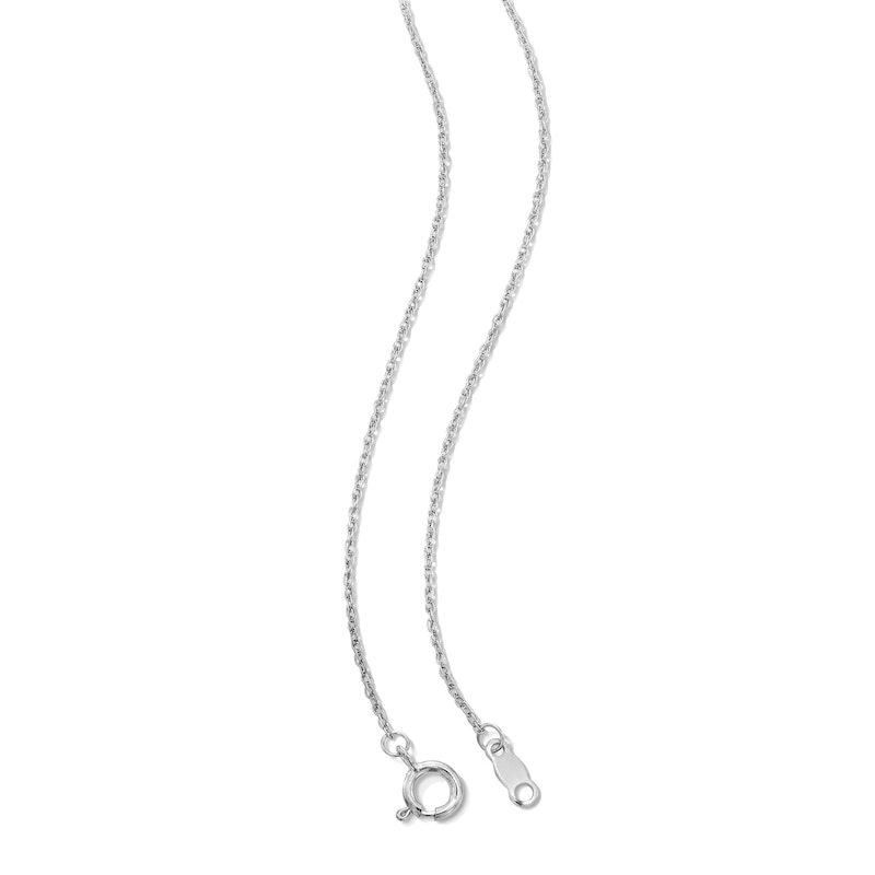 Main Image 2 of 5.0mm Heart-Shaped Lab-Created Emerald and White Lab-Created Sapphire “Mom” Necklace in Sterling Silver