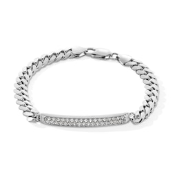 0.95 CT. T.W. Certified Lab-Grown Diamond ID Bracelet in Sterling Silver (F/SI2) - 8”