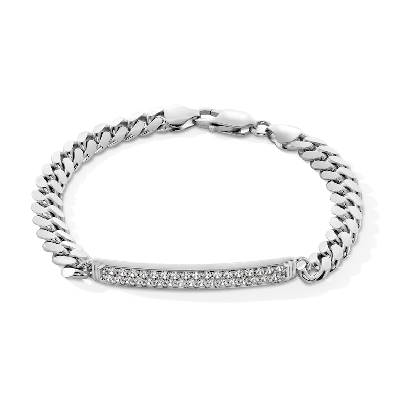 0.95 CT. T.W. Certified Lab-Grown Diamond ID Bracelet in Sterling Silver (F/SI2) - 8”