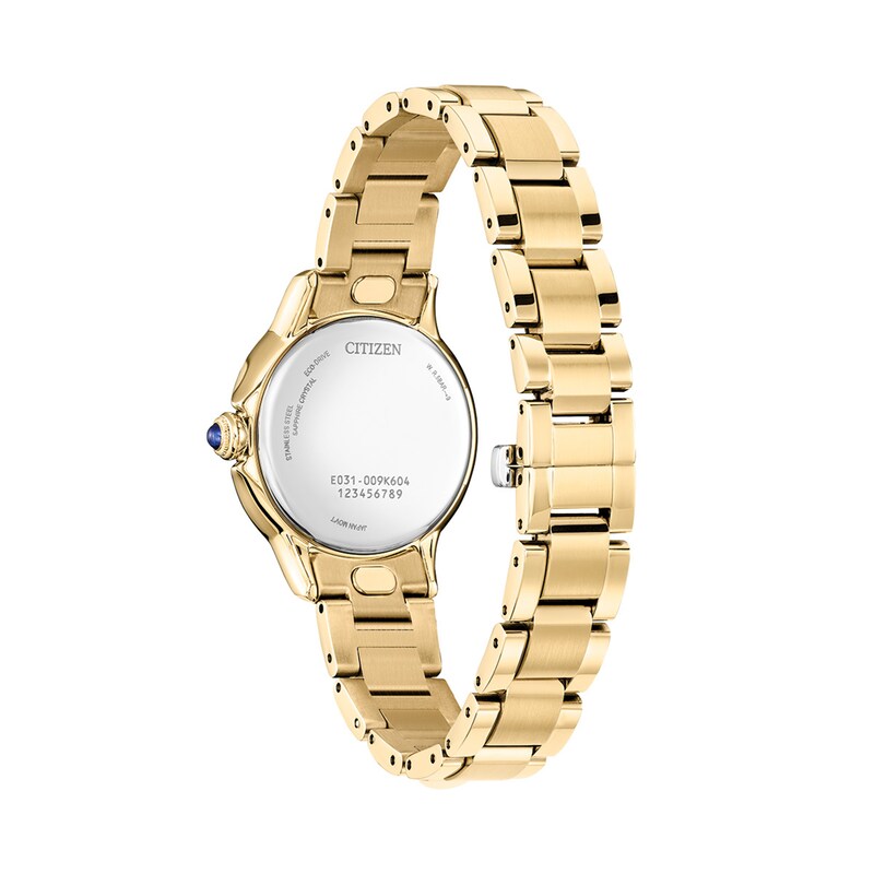 Main Image 2 of Ladies’ Citizen Eco-Drive® Dress Classic Ceci Gold-Tone IP Watch with White Dial (Model: EM1162-52A)