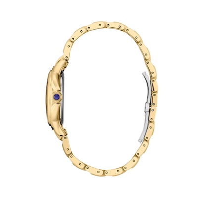 Ladies’ Citizen Eco-Drive® Dress Classic Ceci Gold-Tone IP Watch with White Dial (Model: EM1162-52A)