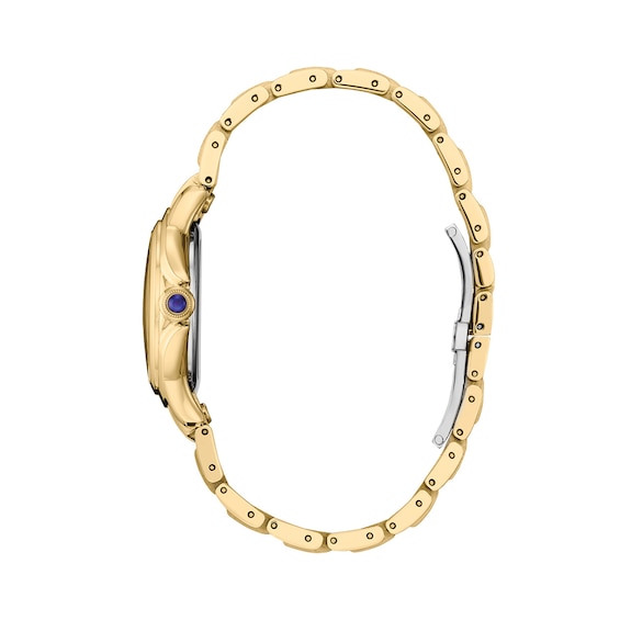 Ladies’ Citizen Eco-Drive® Dress Classic Ceci Gold-Tone IP Watch with White Dial (Model: EM1162-52A)