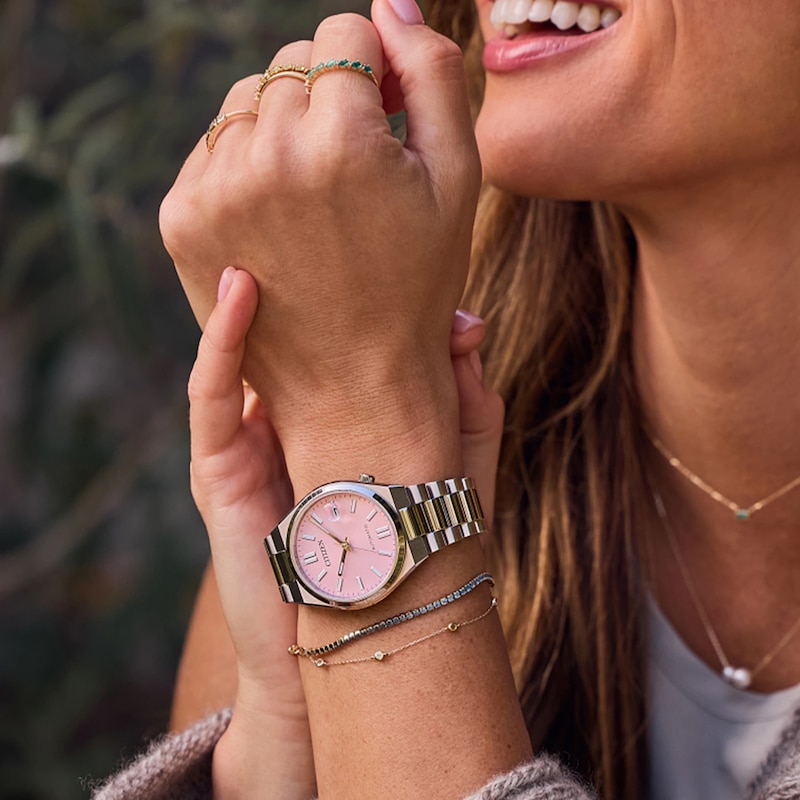 Main Image 3 of Unisex Citizen Tsuyosa Automatic Watch with Pink Dial (Model: NJ0200-50Z)