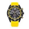Thumbnail Image 1 of Men’s Citizen Eco-Drive® Brycen Black IP Yellow Silicone Strap Chronograph Watch with Black Dial (Model: AT2585-08E)