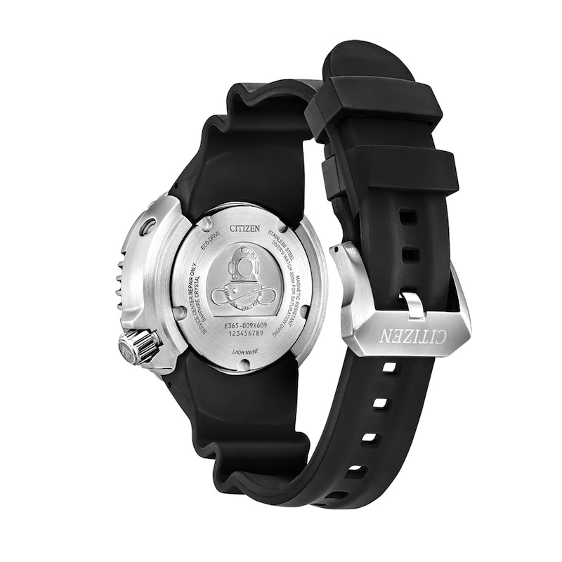Main Image 2 of Men’s Citizen Eco-Drive® Promaster Dive Black Silicone Strap Watch with Red Dial (Model: BN1024-01Z)