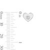 Thumbnail Image 3 of 0.05 CT. T.W. Certified Lab-Grown Diamond Solitaire Heart Stud Earrings in Sterling Silver (I/I1)