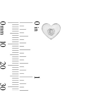 0.05 CT. T.W. Certified Lab-Created Diamond Solitaire Heart Stud Earrings in Sterling Silver (I/I1)