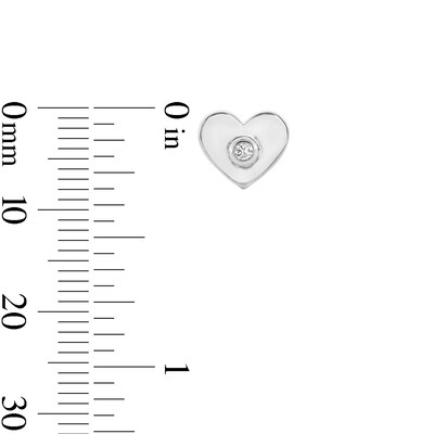 0.05 CT. T.W. Certified Lab-Created Diamond Solitaire Heart Stud Earrings in Sterling Silver (I/I1)