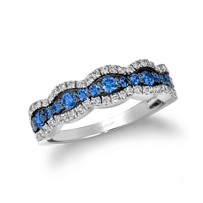 Le Vian® Waterfall Blueberry Sapphire™ and 0.29 CT. T.W. Nude Diamond™ Ring in 14K Vanilla Gold®