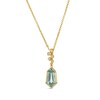 Thumbnail Image 1 of Le Vian® Green Quartz and 0.04 CT. T.W. Vanilla Diamond® Scatter Drop Pendant in 14K Honey Gold™ - 19”