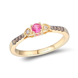 Le Vian® Certified Passion Ruby™ and 0.115 CT. T.W. Diamond Ring in 14K Honey Gold™