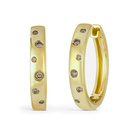 Le Vian® 0.115 CT. T.W. Chocolate Diamond® Hoop Earrings 14K Honey Gold™