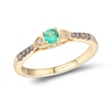 Thumbnail Image 1 of Le Vian® Costa Smeralda Emerald™ and 0.115 CT. T.W. Diamond Ring in 14K Honey Gold™