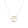 Thumbnail Image 1 of Mother-of-Pearl Block Initial “T” Necklace in Sterling Silver with 18K Gold-Plate