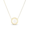 Thumbnail Image 3 of Mother-of-Pearl Block Initial “J” Necklace in Sterling Silver with 18K Gold-Plate