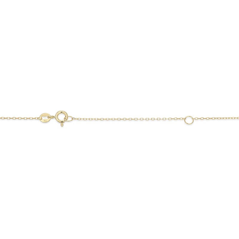 Main Image 4 of Mother-of-Pearl Block Initial “P” Necklace in Sterling Silver with 18K Gold-Plate