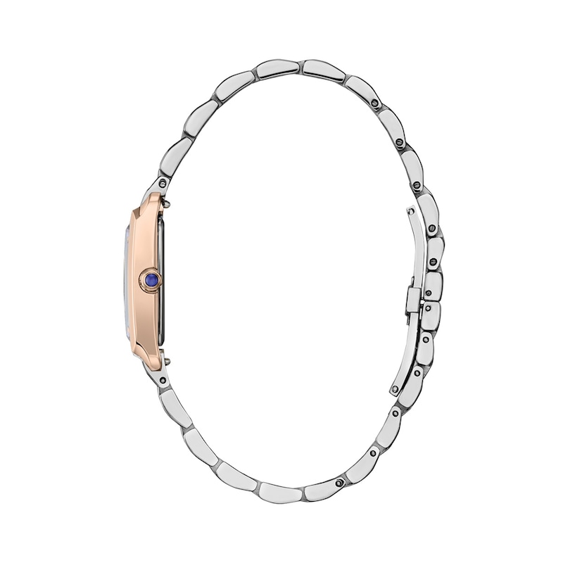 Main Image 2 of Ladies’ Citizen Eco-Drive® Bianca L Two-Tone IP Watch with Rectangular Mother-of-Pearl Dial (Model: EW5624-54Y)