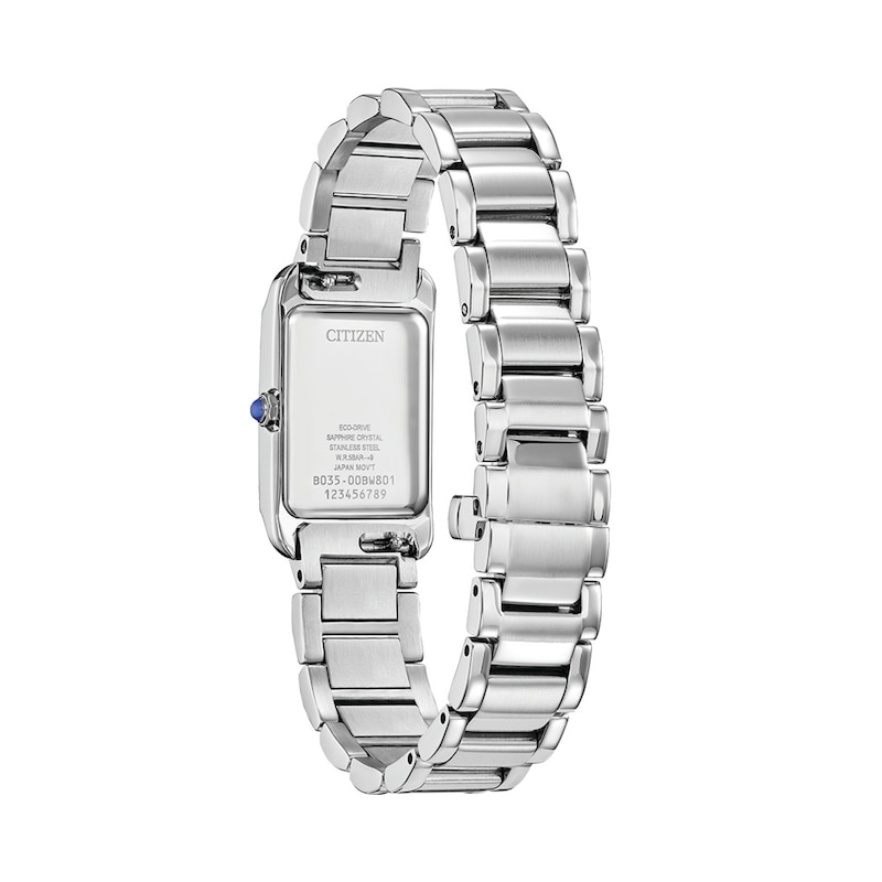 Ladies' Citizen Eco-Drive® Bianca L Watch with Rectangular Mother-of-Pearl Dial (Model: EW5620-55N)