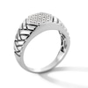 Thumbnail Image 2 of 0.50 CT. T.W. Certified Lab-Created Multi-Diamond Hexagon Signet Ring in Sterling Silver (F/SI2)
