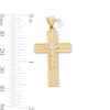 Thumbnail Image 3 of Diamond-Cut Cross Necklace Charm in Solid 10K Gold