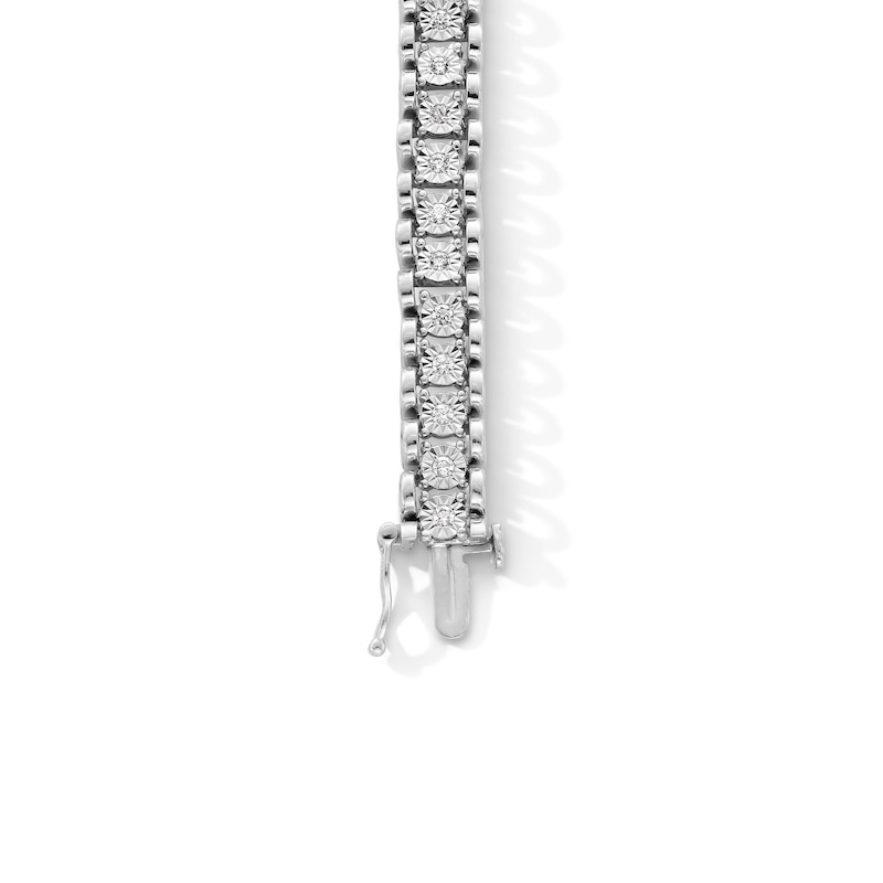 Main Image 2 of 1.00 CT. T.W. Certified Lab-Grown Diamond Line Bracelet in Sterling Silver (F/VS2) - 8.5”