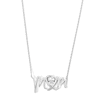 Thumbnail Image 1 of Unstoppable Love™ Diamond Accent Solitaire "MOM" Necklace in Sterling Silver