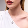 Thumbnail Image 2 of Unstoppable Love™ 0.20 CT. T.W. Certified Lab-Grown Diamond "Mom" Heart Pendant in Sterling Silver (F/SI2)